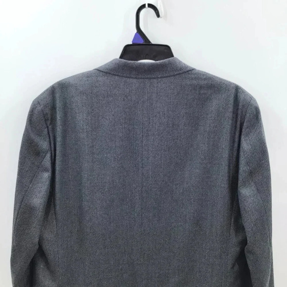 Men's Hardwick Sport Coat Blazer 48 Long Gray Stripe Wool Airwool Made in USA - Picture 8 of 14